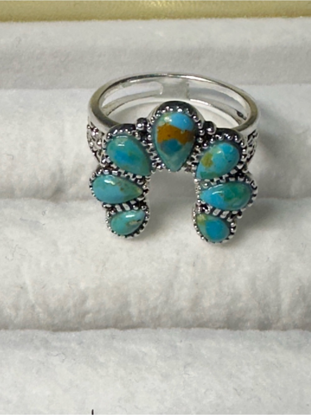 New Barse Sterling Silver Genuine Turquoise ring.  Sz 7 - Picture 2 of 5